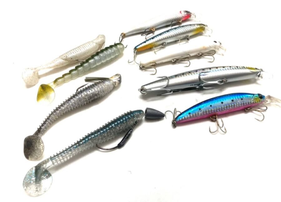 Calissa Offshore Tackle 110mm California Inshore Fishing - Special Jerkbait Crankbait Surf Flash Fishing Salt Pro Lure Minnow Zebra MS Metallic Sardine Glow 110 (Barred Surf Perch