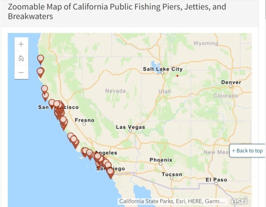 map of where you can fish in California without a fishing license