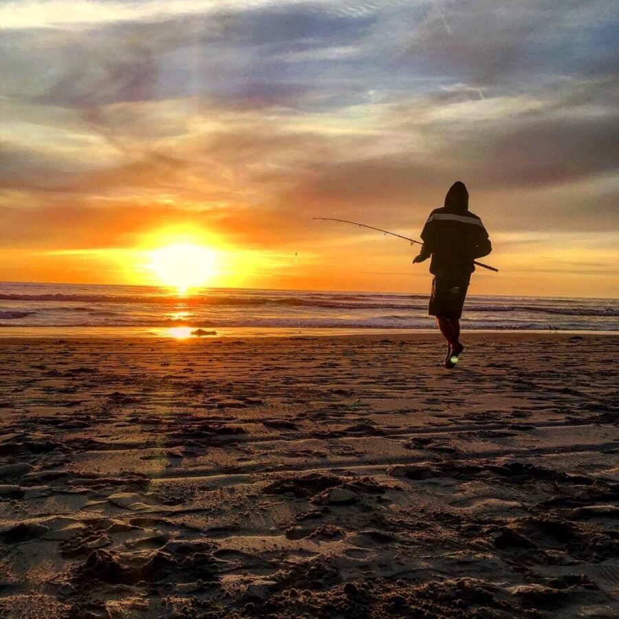 best time for surf fishing is sunset