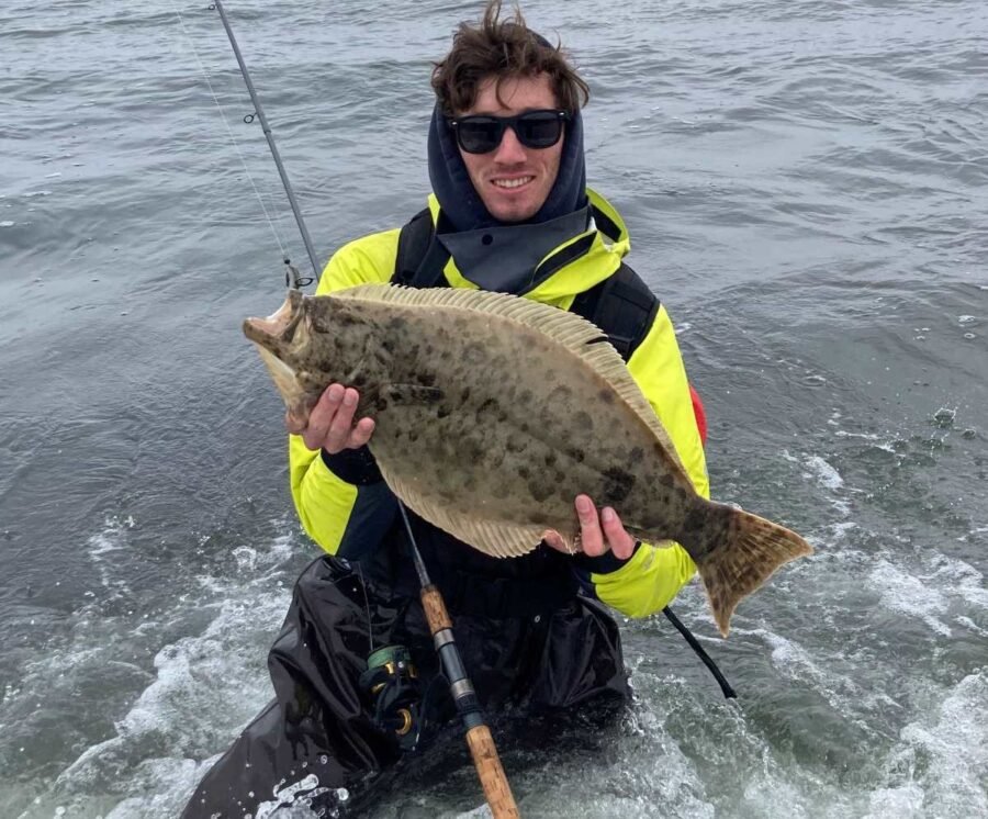 surf fishing for halibut