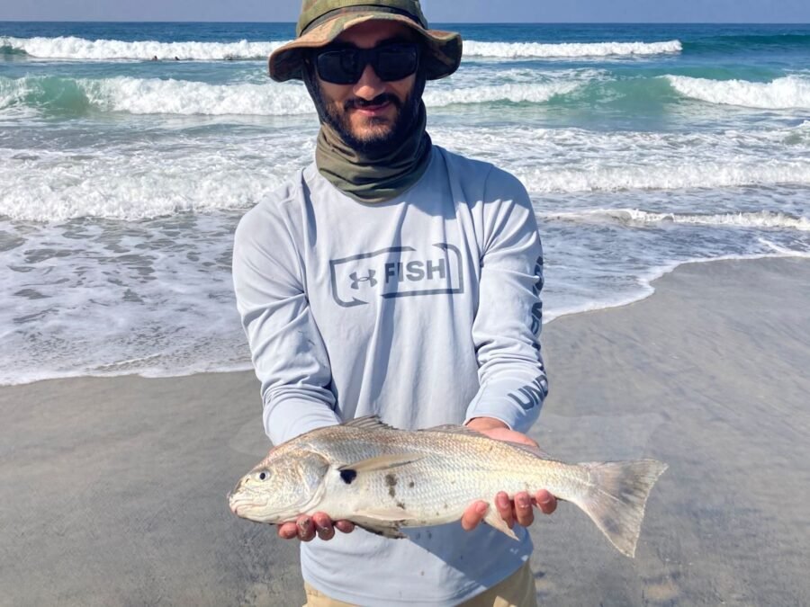 surf fishing del mar beach