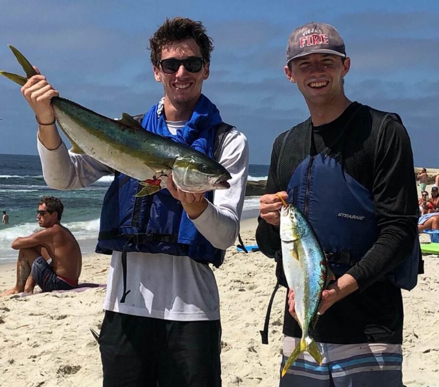 surf fishing in warm water - yellowtail warm water surf fishing